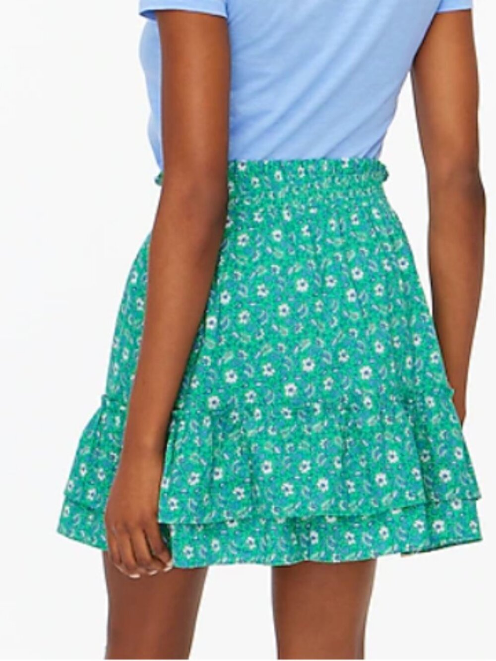 J.CREW Factory Women's Ruffle Smocked-Waist Mini Skirt NEW size M L XL